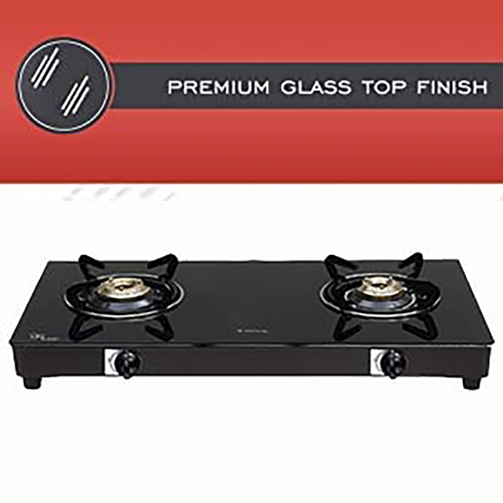 Buy Elica 662 CT VETRO 1J Toughened Glass Top 2 Burner Manual Gas Stove Round Euro Coated Grid Black Online Croma